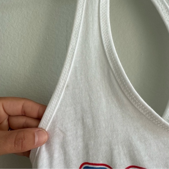 Dixxon Women’s Booties ‘N’ Boats White Tank Top Size Large - Picture 7 of 8